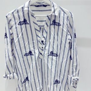 Zara tunic with embroider tigers size small